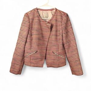 Halogen Women’s M Hot Pink Patterened Lined Jacket Blazer